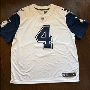 Nike Men's White and Navy Football Jersey